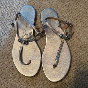 Silver Cherry Sandals